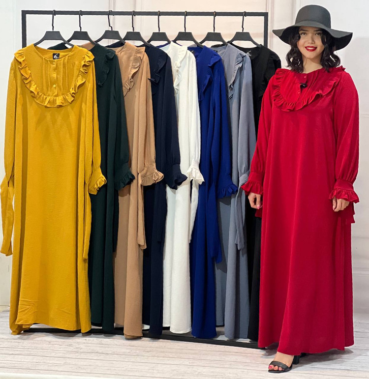 خرید مانتو عبایی زنانه رنگ زرد