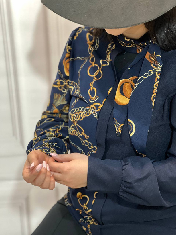 شومیز طرحدار بلند زنانه