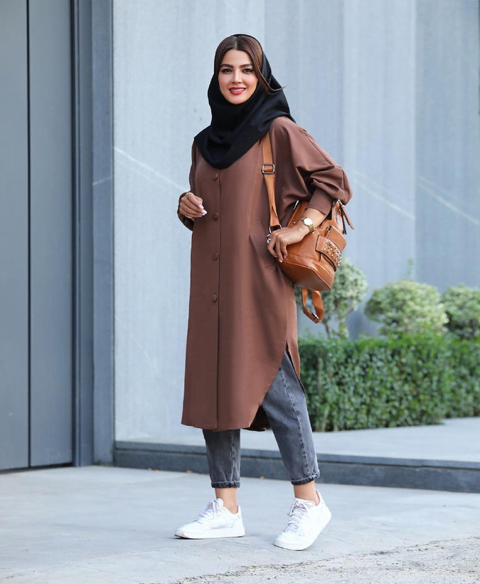 مانتو دانشجویی شیک دخترانه