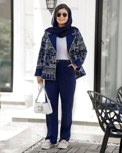 ست کت شلوار زنانه جنس مازراتی