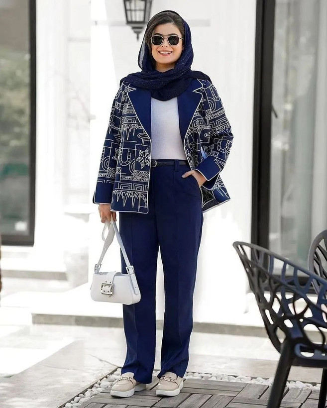 ست کت شلوار زنانه جنس مازراتی