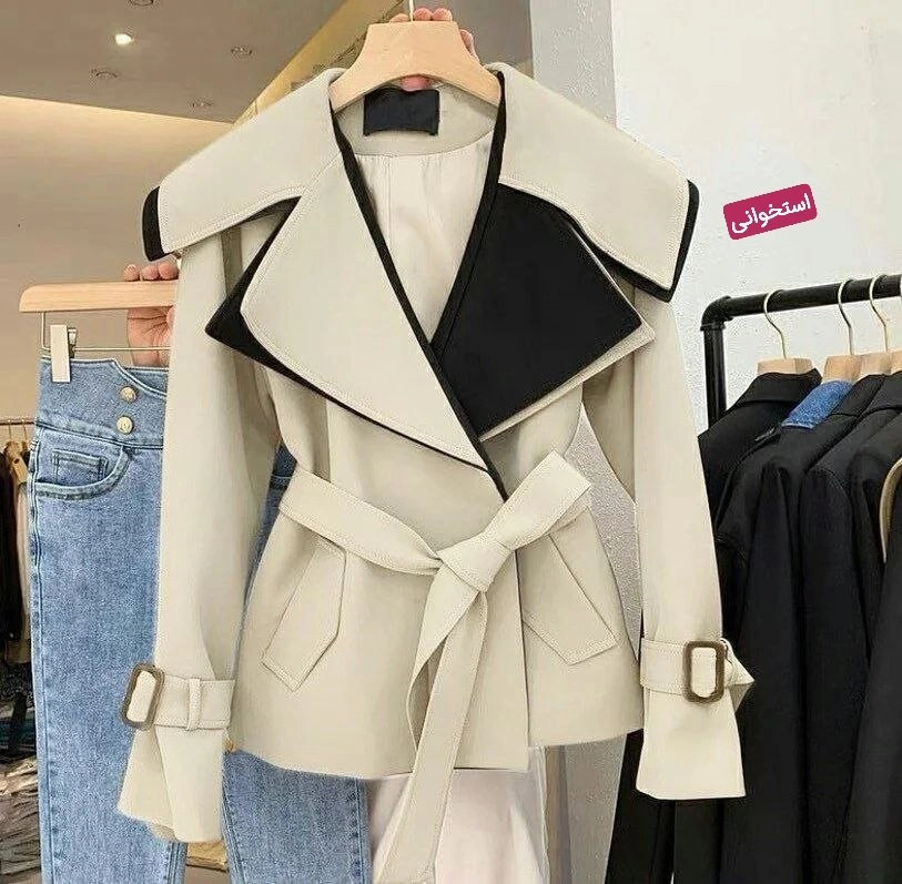 خرید انلاین مانتو بارونی جنس کتان تی سی