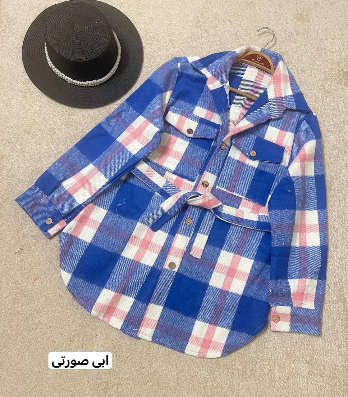 شکت زنانه مدل تلی جنس پشمی موهردارضخیم سایزبندی فری سایز