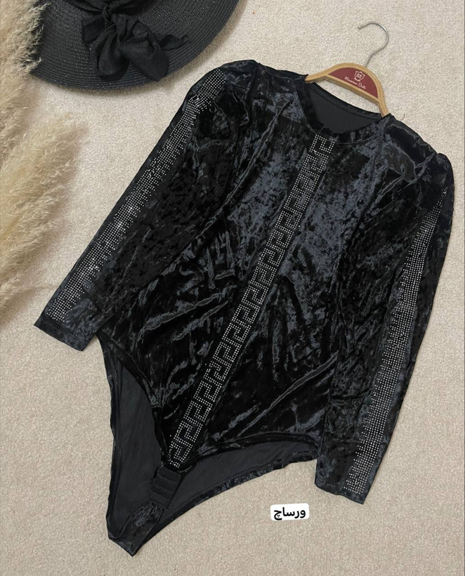 بادی مخمل نگین کاری