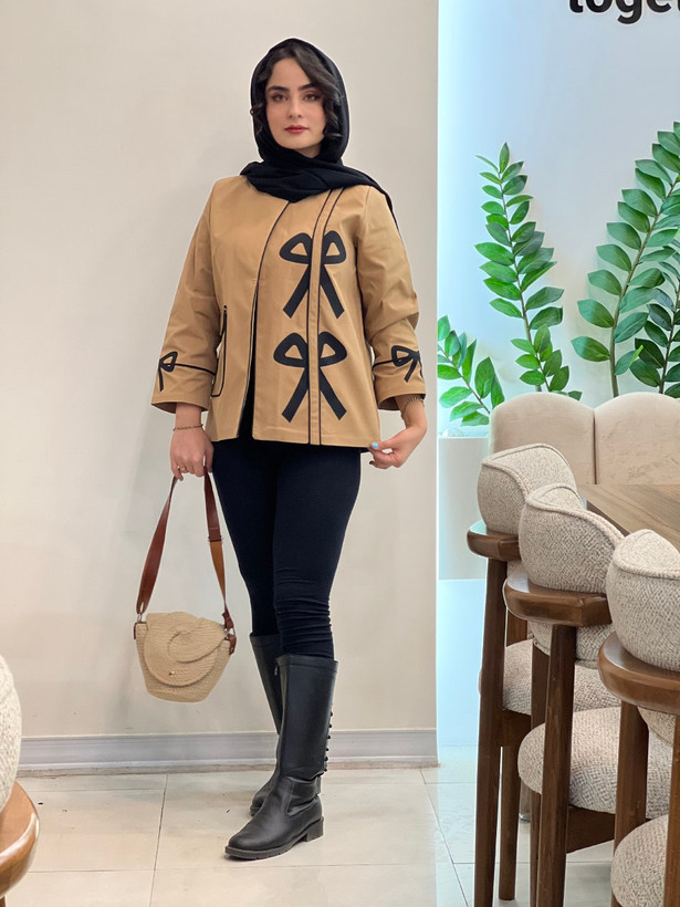 کت پاییزه زنانه مدل چیتاجنس کتان 400گرم سایزبندی 36تا46 دوخت عالی وبی نظیر