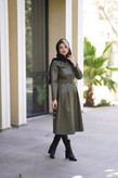 پالتو چرم زنانه شیک