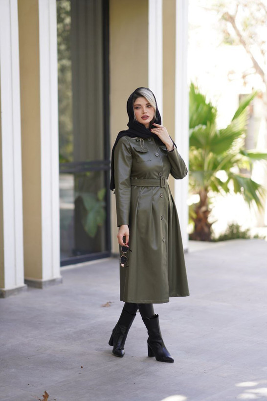 پالتو چرم زنانه شیک