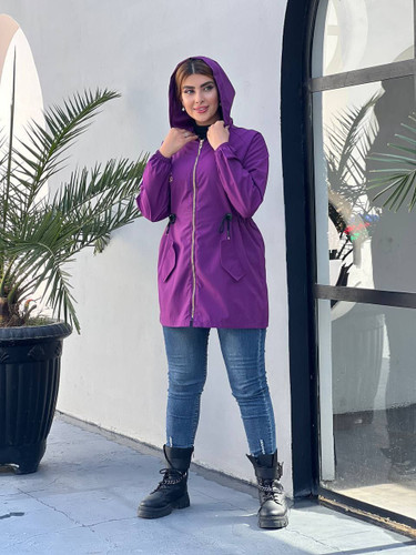 بارانی کلاهدار زنانه مدل kappaجنس تی سی مموری ارسال رایگان