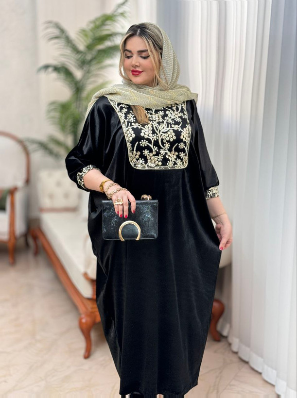 مانتو عبایی مخمل زنانه