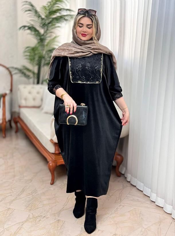 مانتو عبایی زنانه مخمل