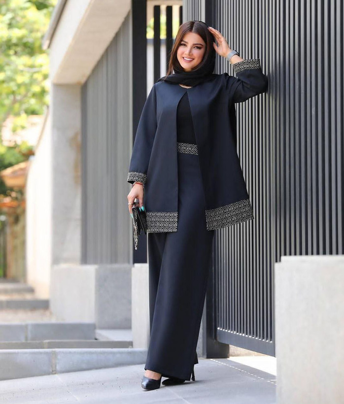 خرید انلاین کت شلوار مشکی زنانه