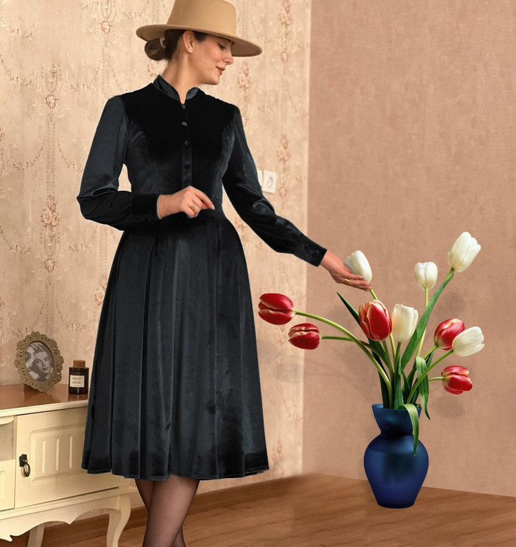 پیراهن مخمل دخترانه