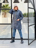 پالتوکلاهدار زنانه پوست ماری جنس سوییت ارسال رایگان