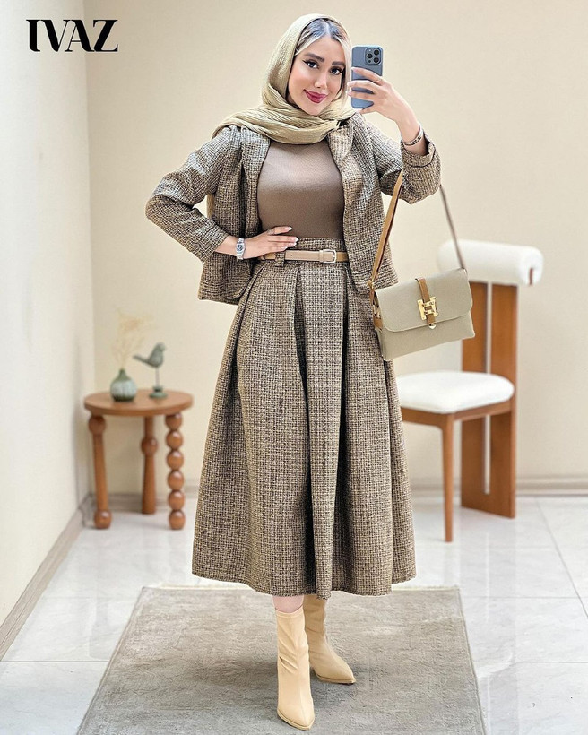 کت دامن زنانه جنس ریما