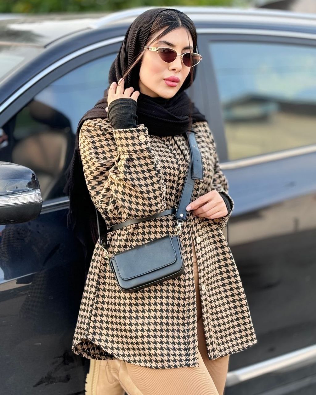 مانتو پاییزه تک جیب زنانه مدل انا جنس توییت پشمی