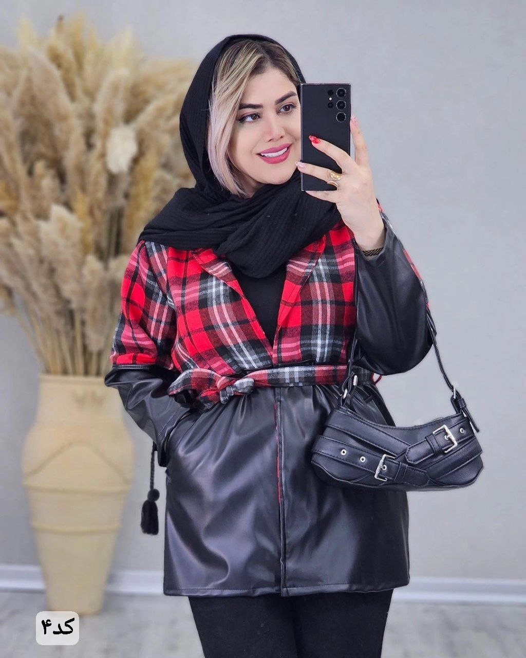 پالتو چرم پشمی زنانه