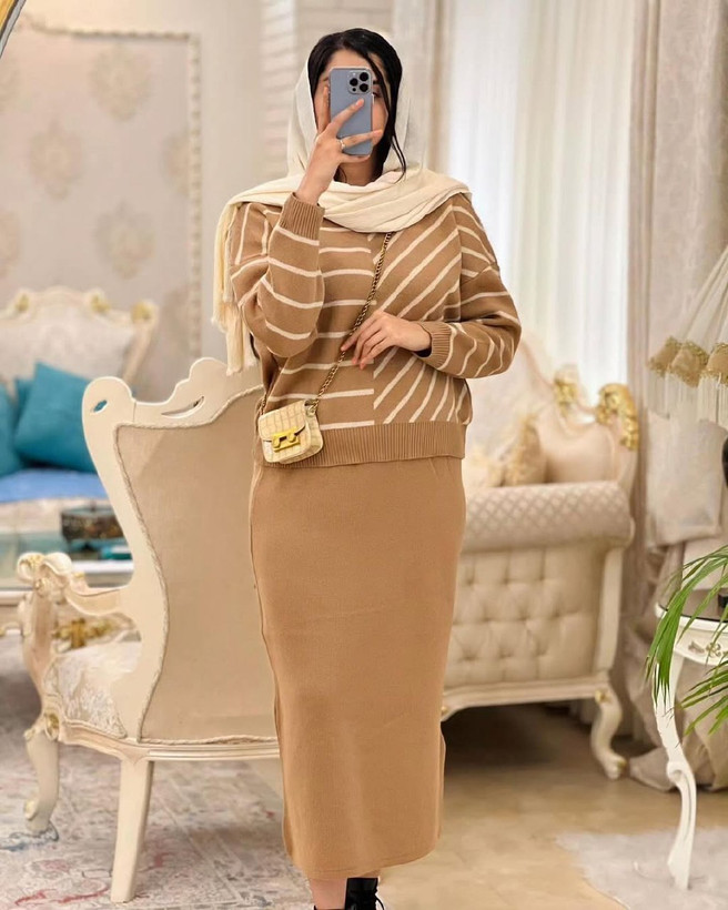 کت دامن بافت زنانه