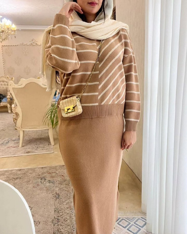 خرید کت دامن بافت زنانه