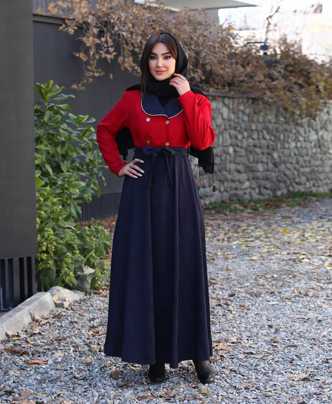 پیراهن مانتویی شیک زنانه
