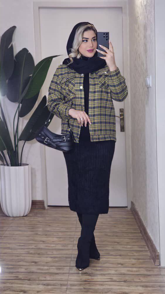 کت تک زنانه مدل ایسو جنس کتان پنبه