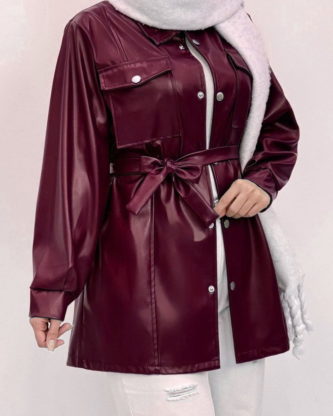 پالتو چرم زنانه پاییزه