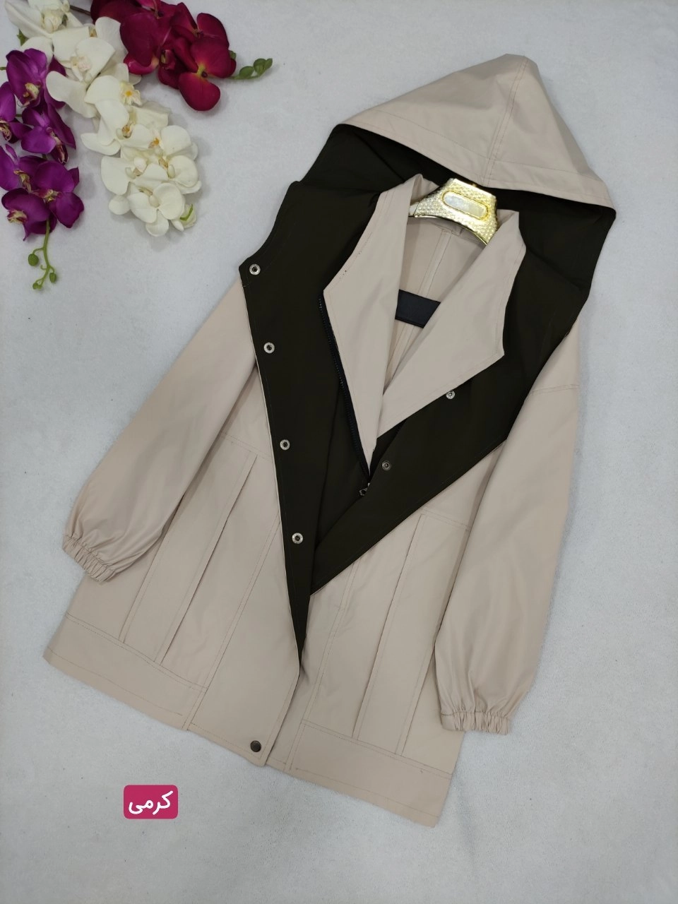 خرید انلاین مانتو بارونی زنانه جنس تی سی