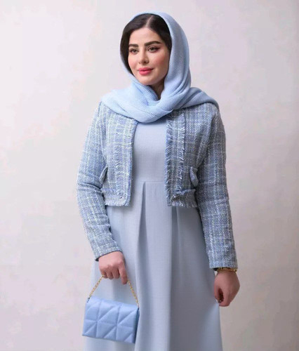 ست کت دامن زنانه مدل برف جنس شنل زرکوب ومازراتی