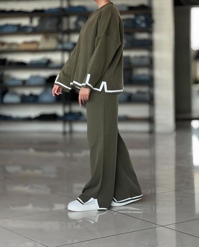 ست تونیک و شلوار بافت زنانه