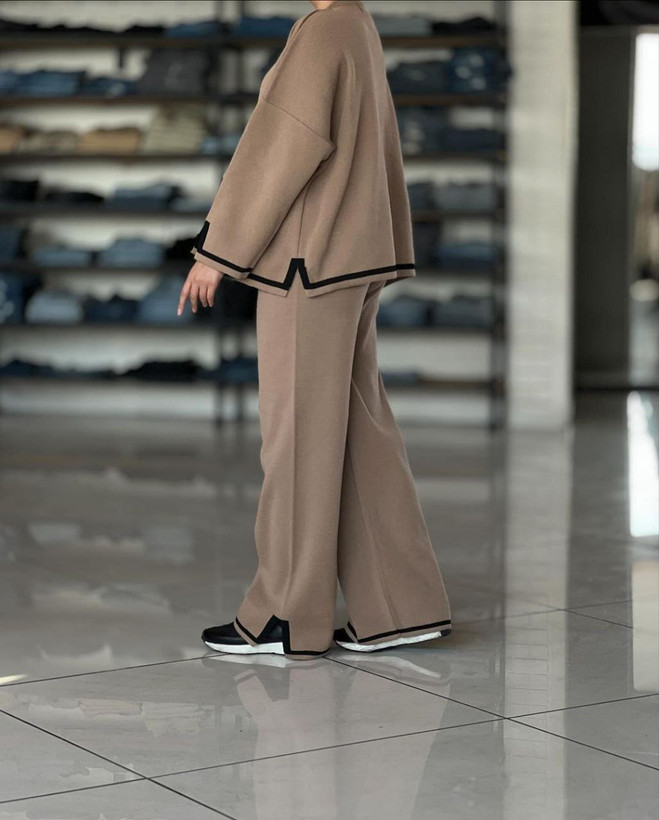 مانتو شلوار بافت دخترانه