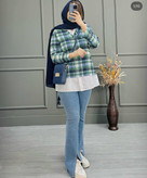 شومیز مانتویی جنس نخ پنبه