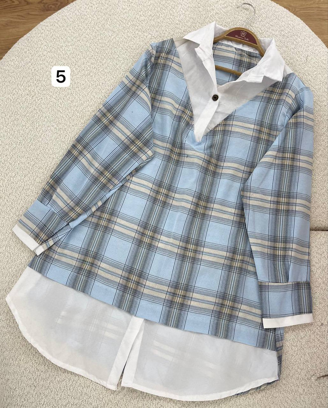 شومیز چهارخونه دخترانه