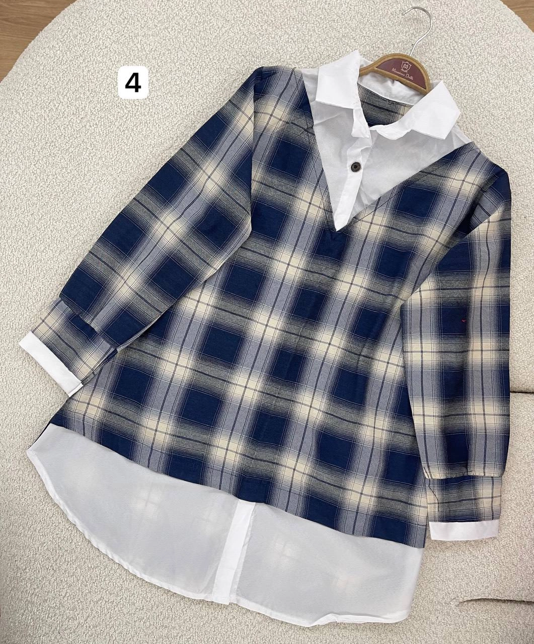 شومیز چهارخونه زنانهد