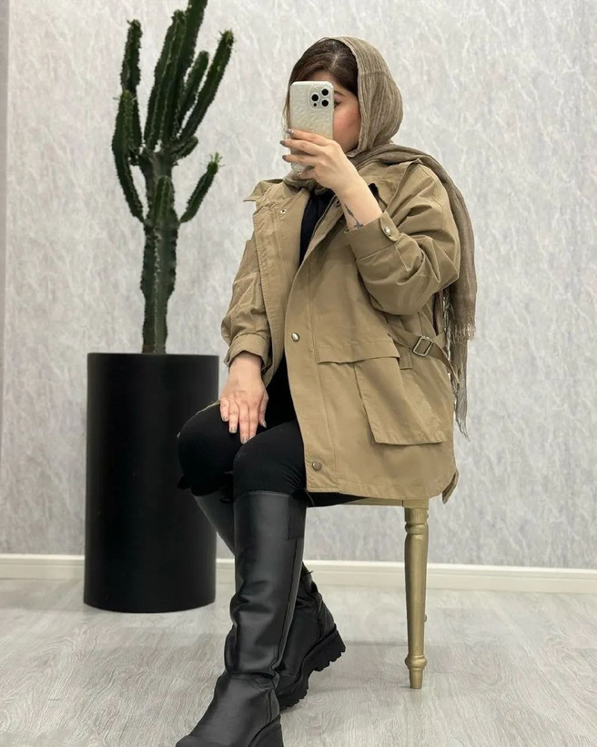 انواع مانتو بارونی دخترانه ترند