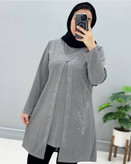 تونیک زنانه رنگ طوسی