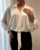 سفارش آنلاین شومیز ساتن گره ای زنانه