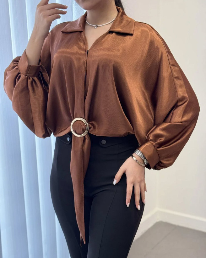 خرید آنلاین شومیز ساتن دخترانه