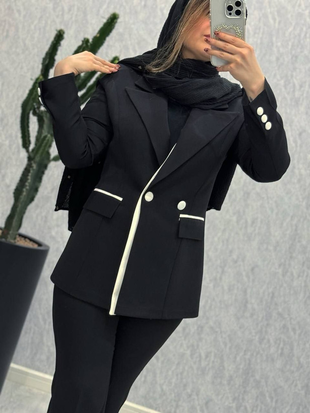 خرید کت شلوار مازراتی رنگ مشکی اسپرت