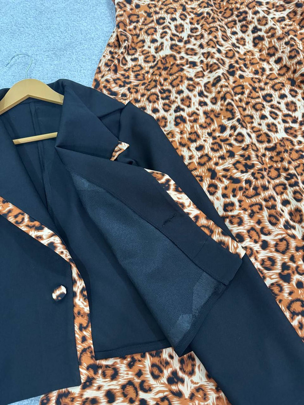 سفارش انلاین کت دامن پلنگی دخترانه