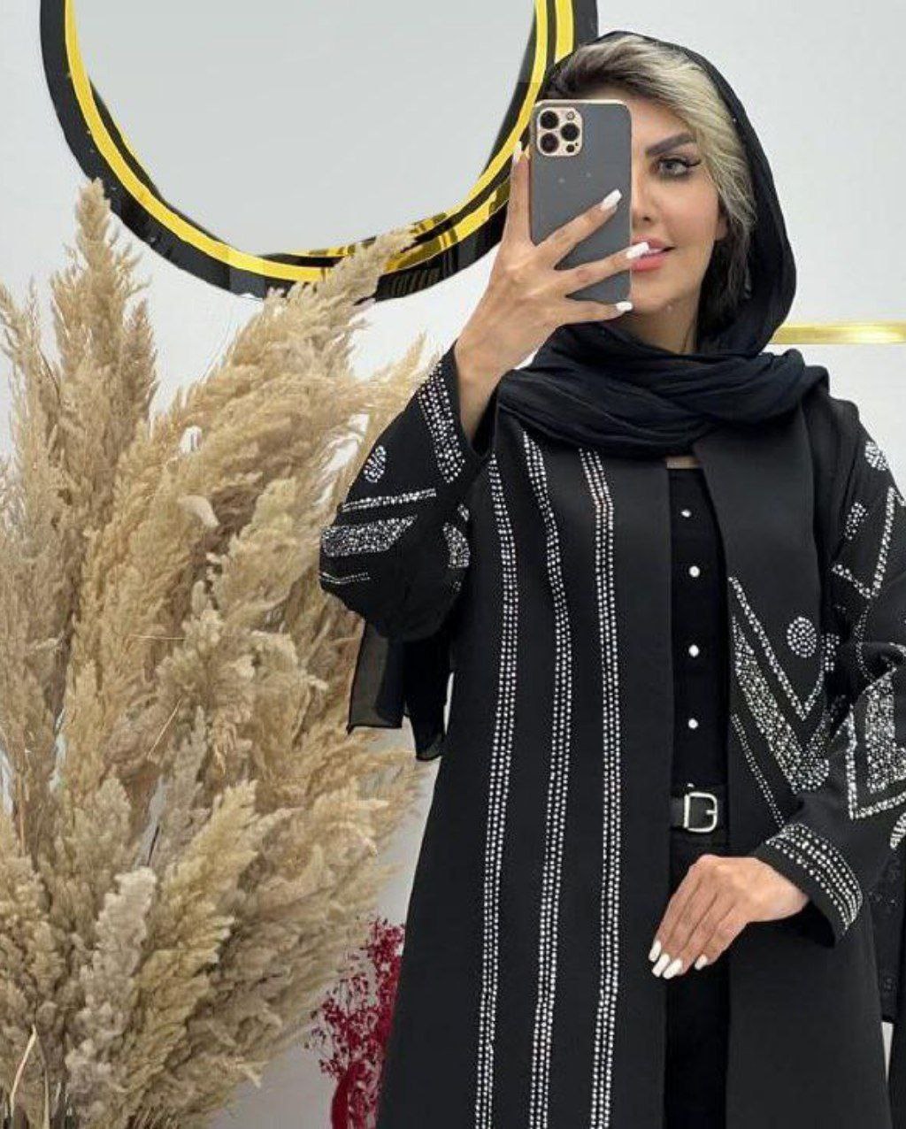 مانتو بلند مجلسی کار شده