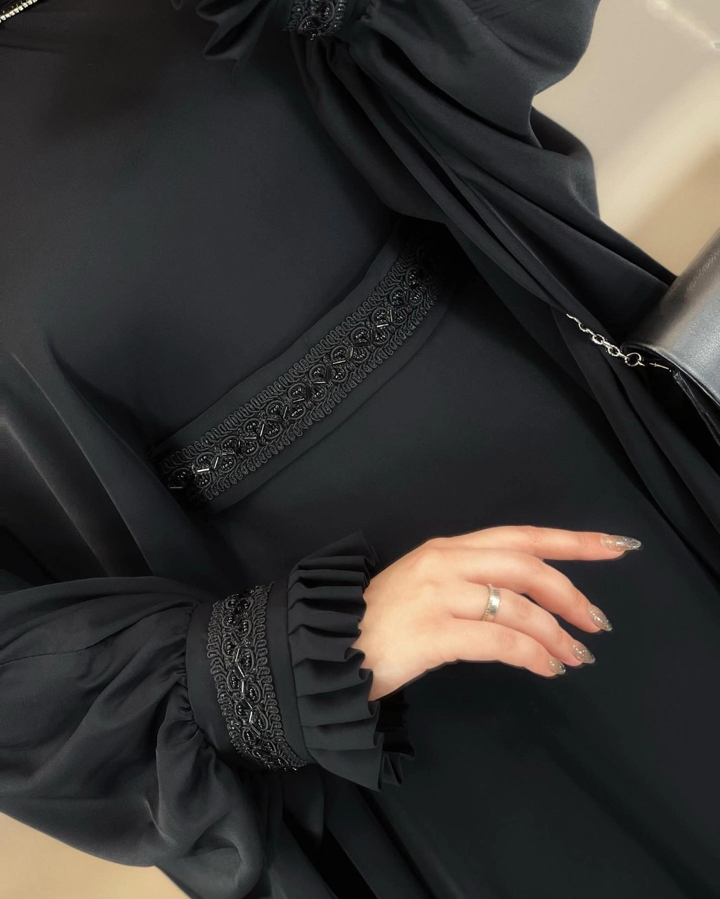 عبا زنانه جنس الیزه شیک و باکلاس