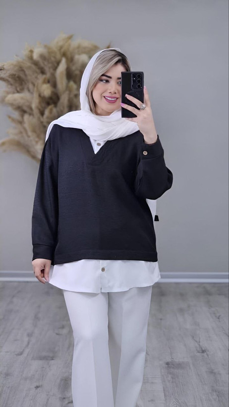 تونیک مانتویی زنانه مدل پریا جنس شانتون