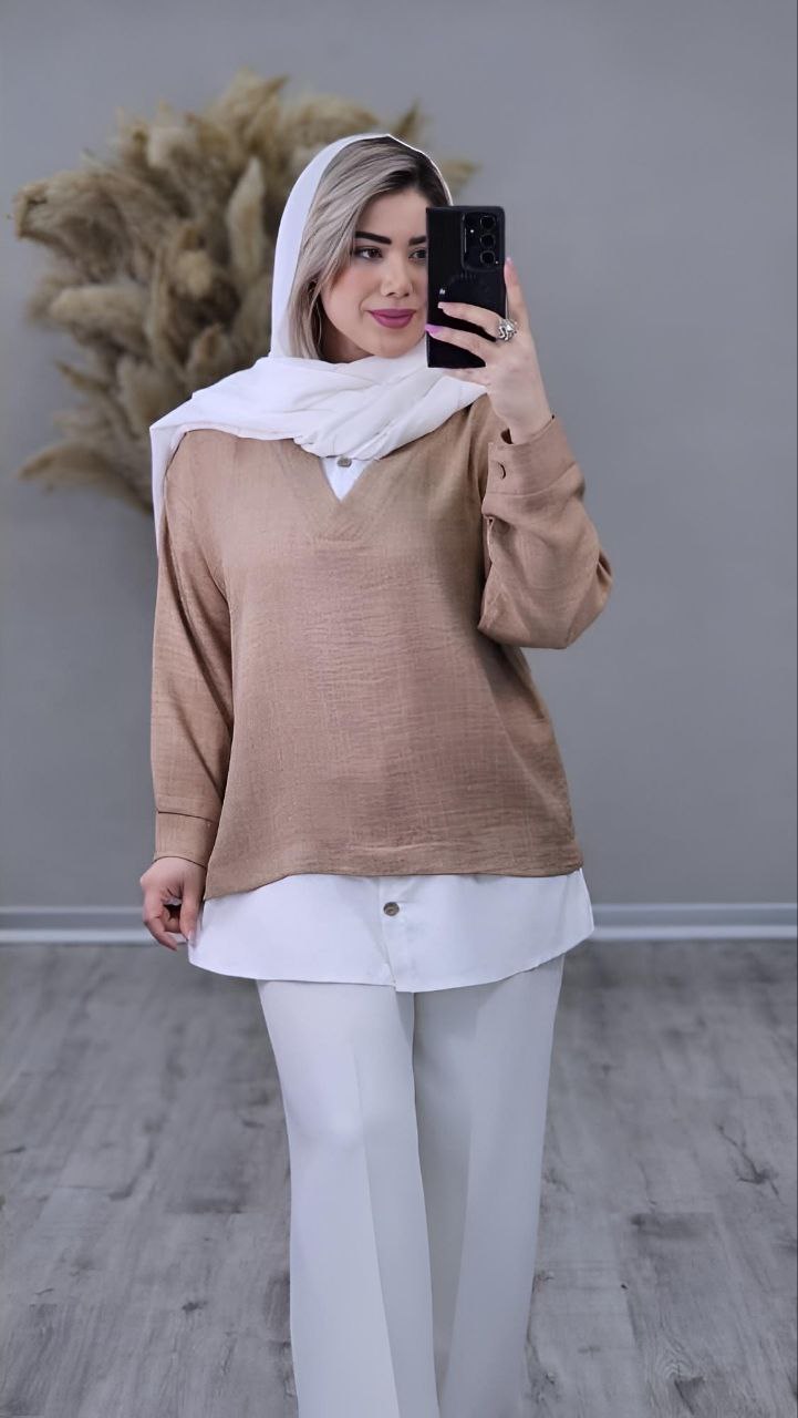 تونیک مانتویی زنانه مدل پریا جنس شانتون