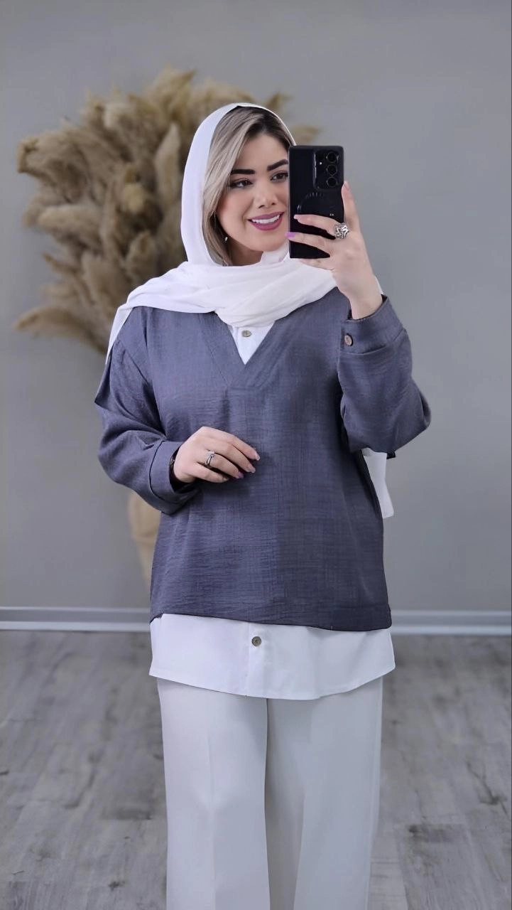 تونیک مانتویی زنانه مدل پریا جنس شانتون