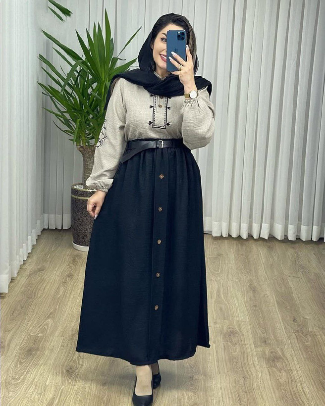 مدل لباس سنتی ایرانی با دامن بلند