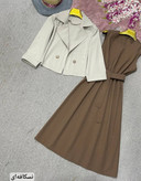 ست دو تیکه کت سارافون زنانه