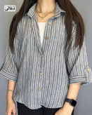 شومیز مانتویی زنانه نخ پنبه