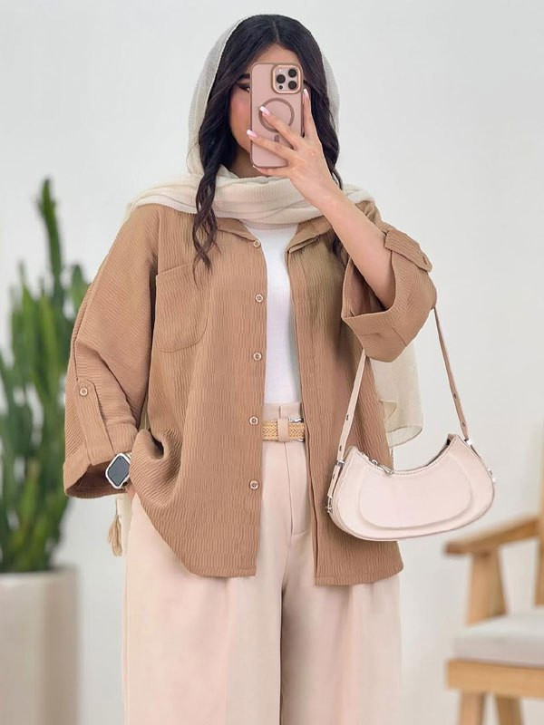 خرید شومیز زنانه تک جیب