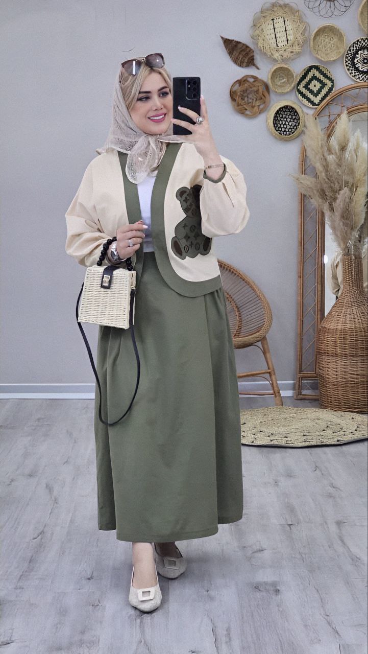 خرید کت دامن زنانه لینن