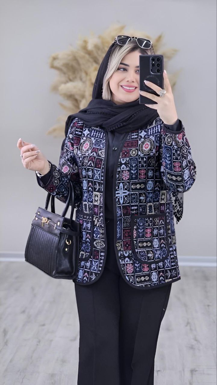 خرید کت زنانه گلیمی