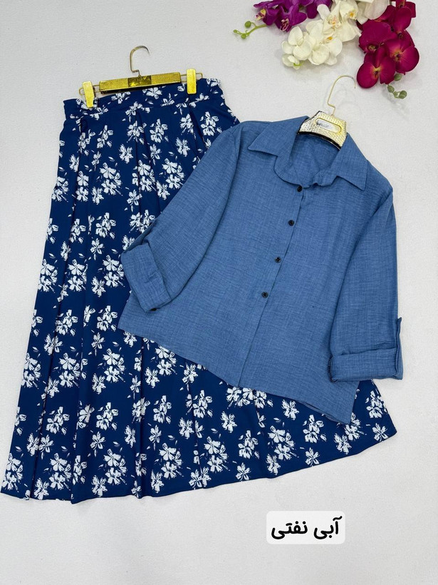 شومیز دامن گلدار زنانه